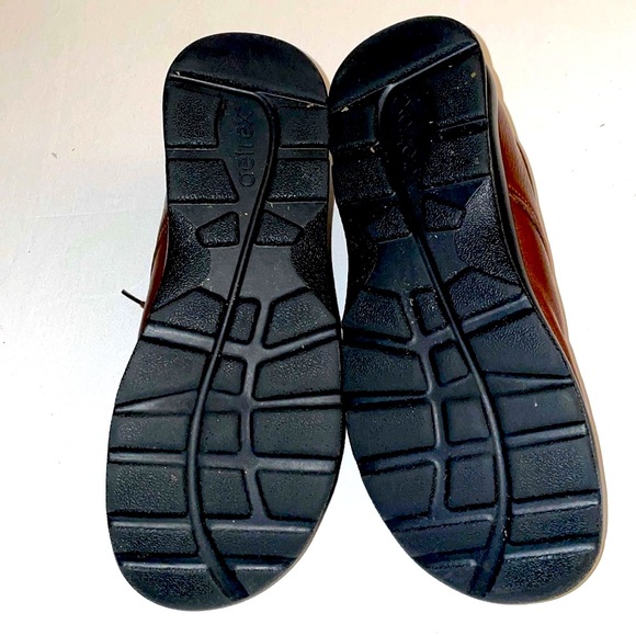 Men’s Sz 9 AETREX EUC Brown Lace Up Oxford Casual Walker Brown Leather Shoes - Picture 4 of 9